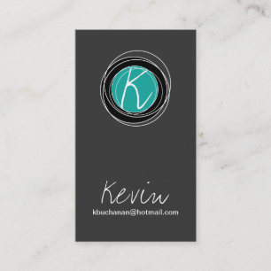 Modern Monogram Business Card