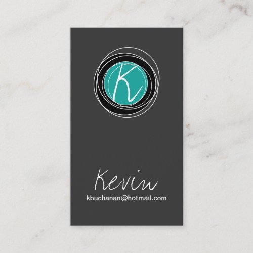 Modern Monogram Business Card