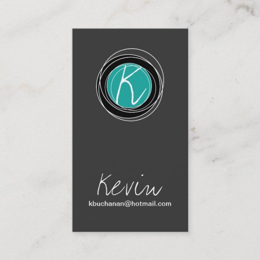 Customizable Modern Monogram Business Card