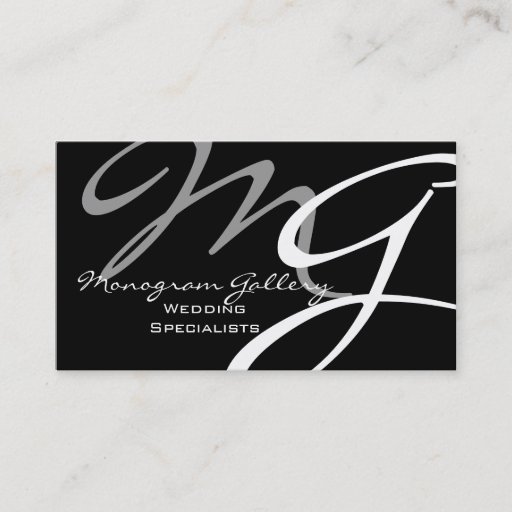 Customizable Modern Monogram Business Card Template Business Card Template