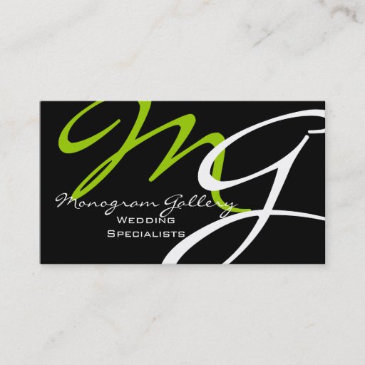 Customizable Modern Monogram Business Card Template