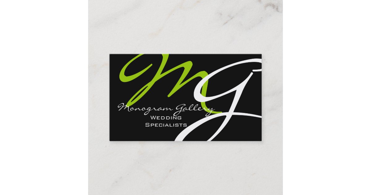 Modern Monogram Business Card Template | Zazzle