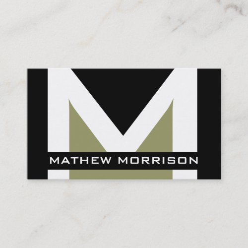 Modern Monogram Business Cards