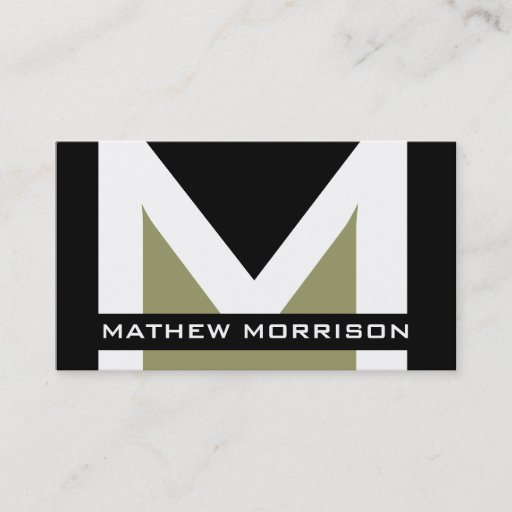 Customizable Modern Monogram Business Cards