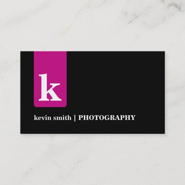 Modern Monogram Business Cards (Front)