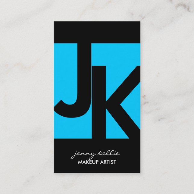 Modern Monogram Business Cards (Front)