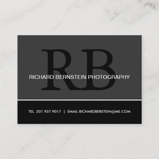 Customizable Modern Monogram Business Cards