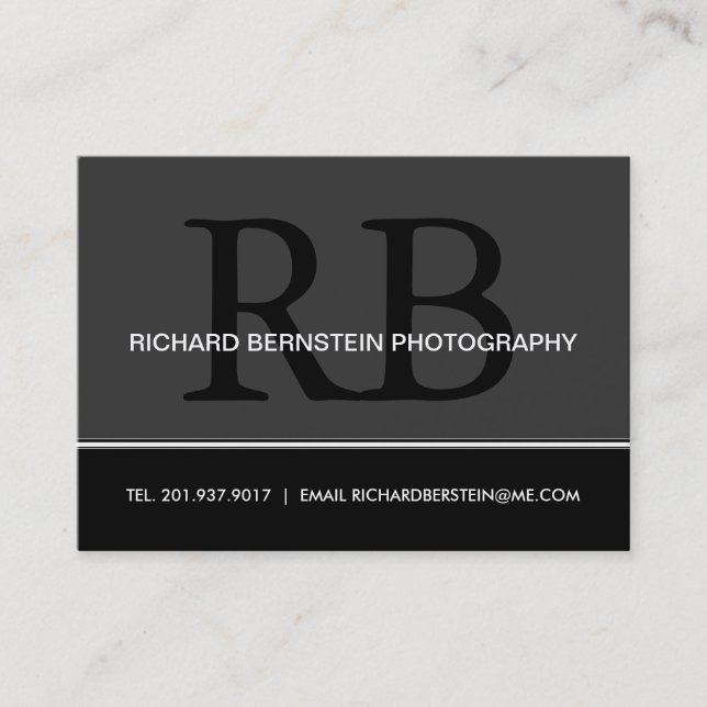 Modern Monogram Business Cards (Front)
