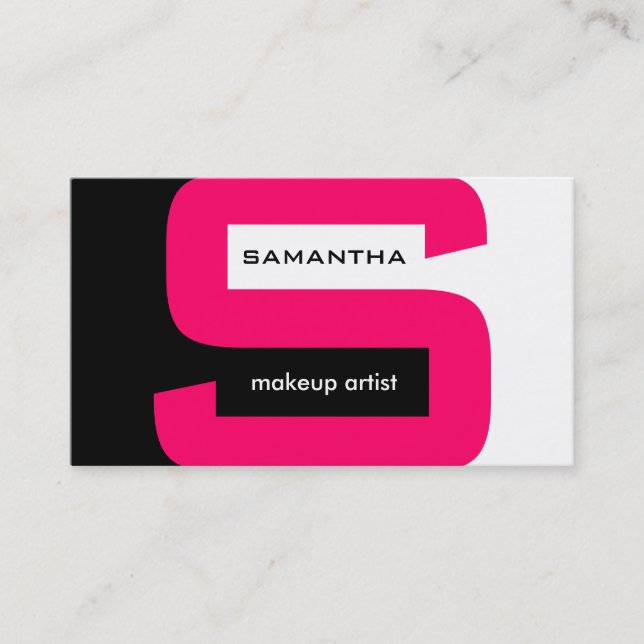 Modern Monogram Business Cards (Front)