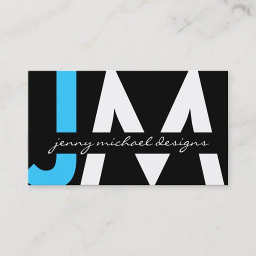 Customizable Modern Monogram Business Cards