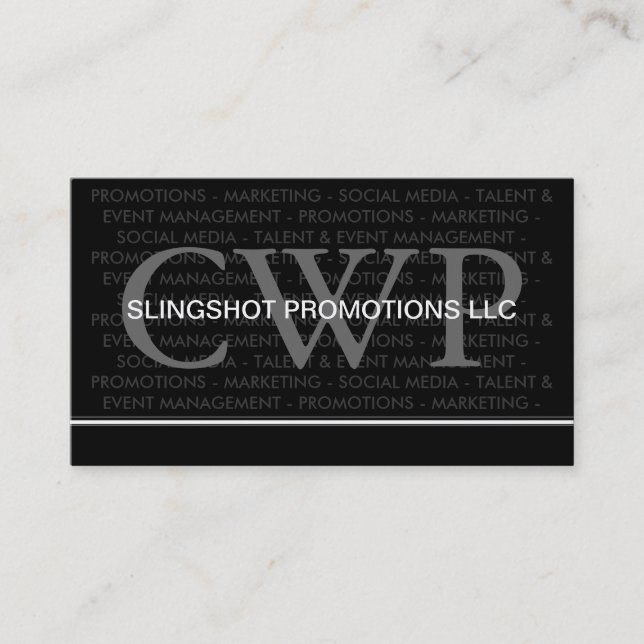 Modern Monogram Business Cards (Front)