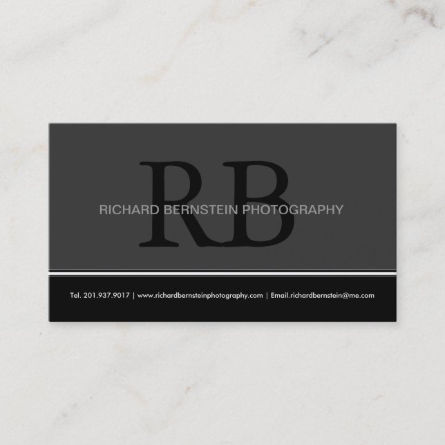 Modern Monogram Business Cards (Front)