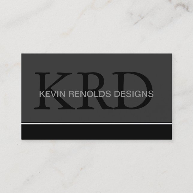 Modern Monogram Business Cards (Front)