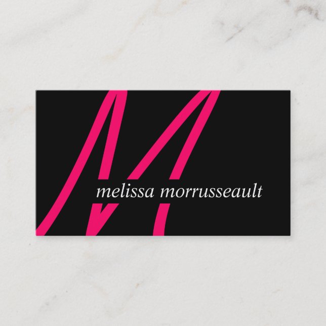 Modern Monogram Business Cards (Front)