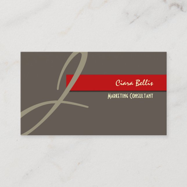 Modern Monogram business cards (Front)