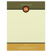 Modern Monogram Business Letterhead