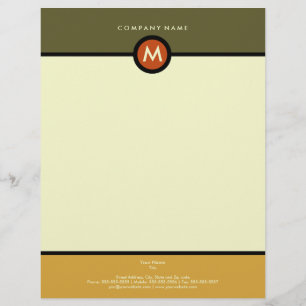 Modern Monogram Business Letterhead