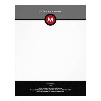 Modern Monogram Business Letterhead
