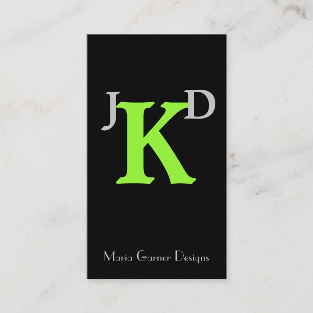 Modern Monogram businesscards Business Card (Front)