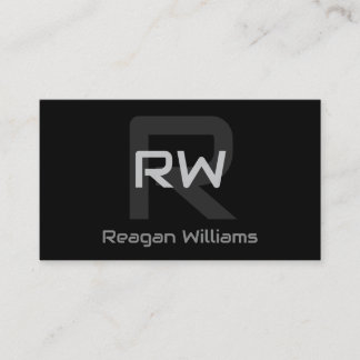 Modern Monogram Calling Card