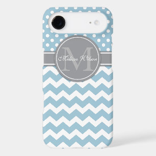 Modern Monogram Chevron Zigzag Stripes iPhone 17 Air Case