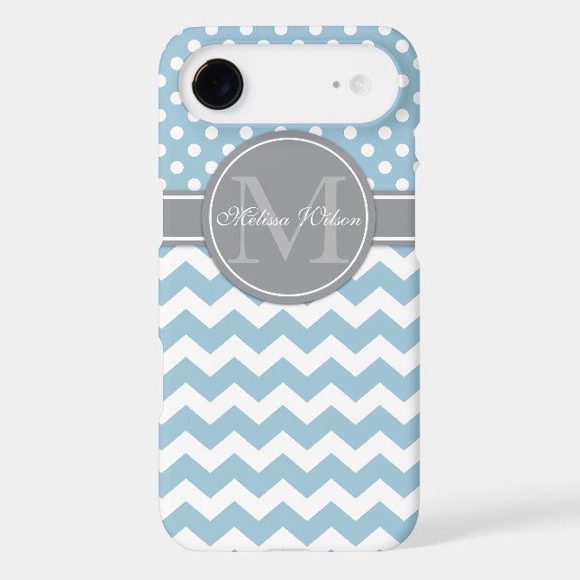Modern Monogram Chevron Zigzag Stripes Case-Mate iPhone Case (Back)