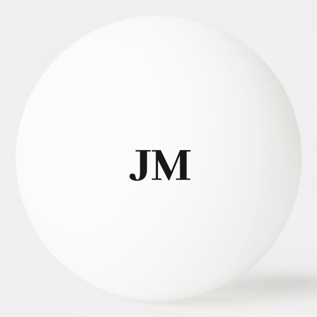 Modern Monogram Classic Personalized Initials Ping Pong Ball (Front)