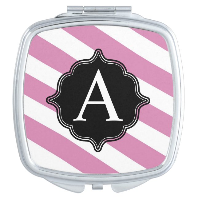 Modern Monogram Compact Mirror (Front)