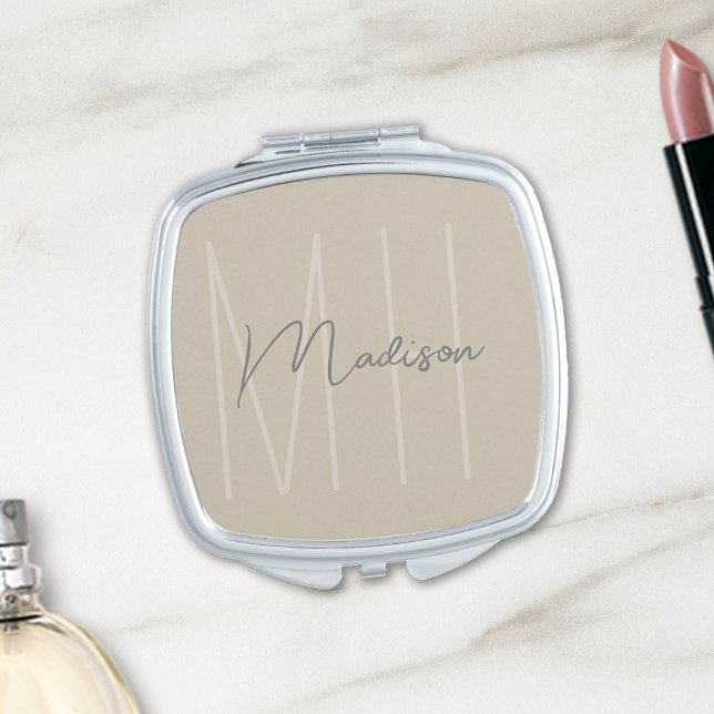 Modern Monogram Compact Mirror (Creator Uploaded)