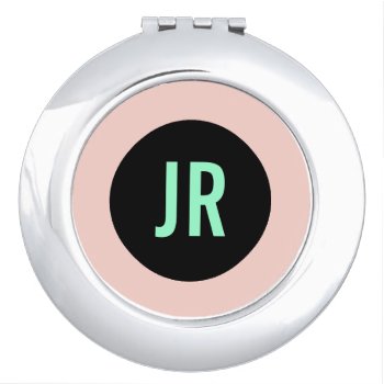 Modern Monogram Compact Mirrors by WarmCoffee at Zazzle