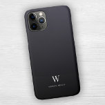 Modern Monogram Cool Minimalist Professional iPhone 11 Pro Case<br><div class="desc">Modern and professional iphone case featuring your monogram along with trendy minimalist typography on a luxury grey gradient.</div>