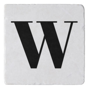 Modern monogram custom initial letter minimalist trivet