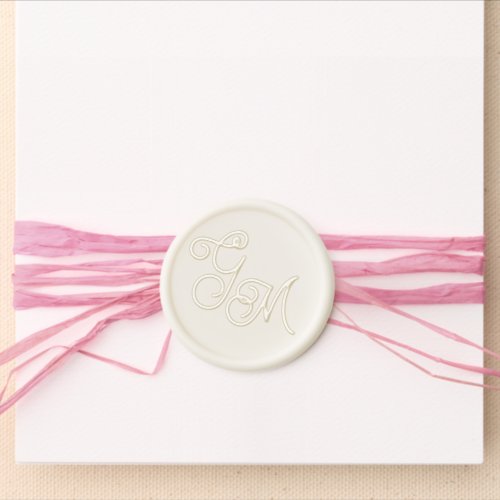 Modern Monogram Custom Letters Wedding Place Cards Wax Seal Sticker