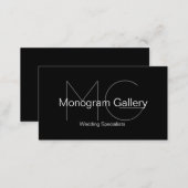 Modern Monogram Customizable Business Card (Front/Back)