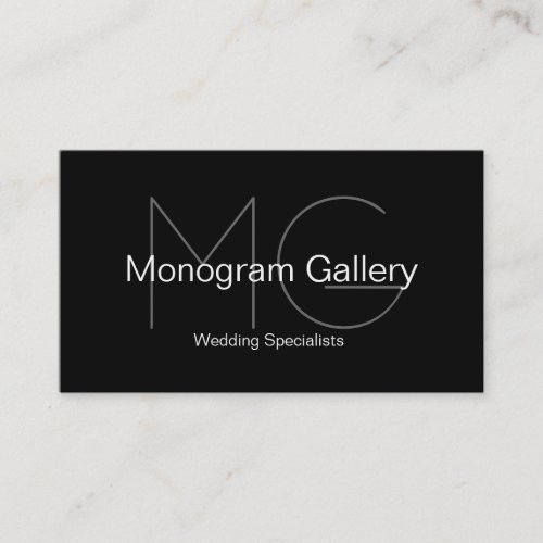 Modern Monogram Customizable Business Card