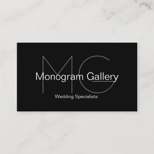 Customizable Modern Monogram Customizable Business Card