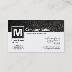 Modern Monogram - Dark Road Business Card