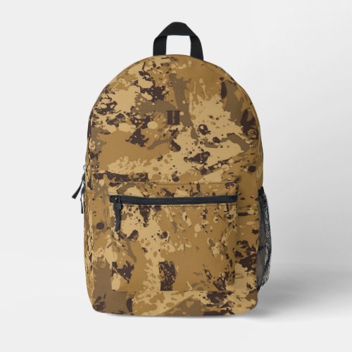 Modern Monogram Desert Camouflage Camo Pattern Printed Backpack