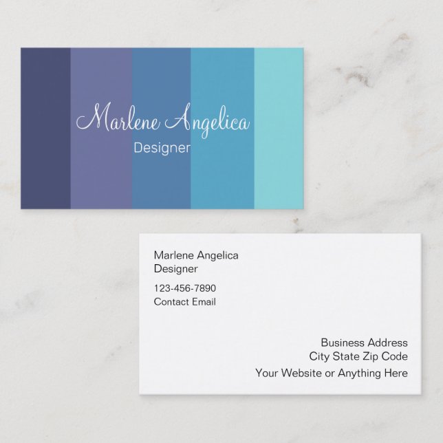 Modern Monogram Designer Business Cards (Front/Back)