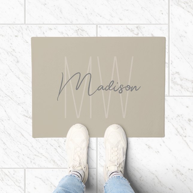 Modern Monogram Doormat (Creator Uploaded)