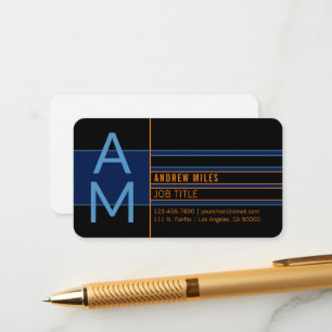 Modern Monogram & Editable Shapes & Colors Enclosure Card