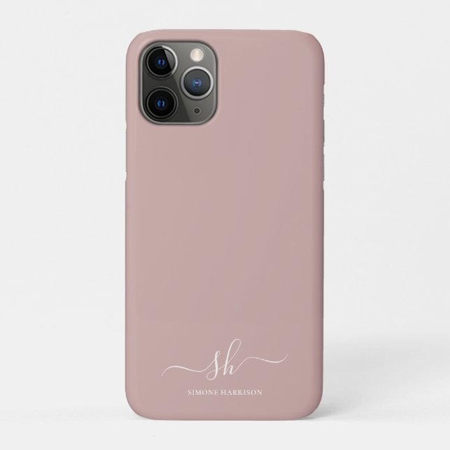 Modern Monogram Elegant Calligraphy Personalized Case-Mate iPhone Case (Back)