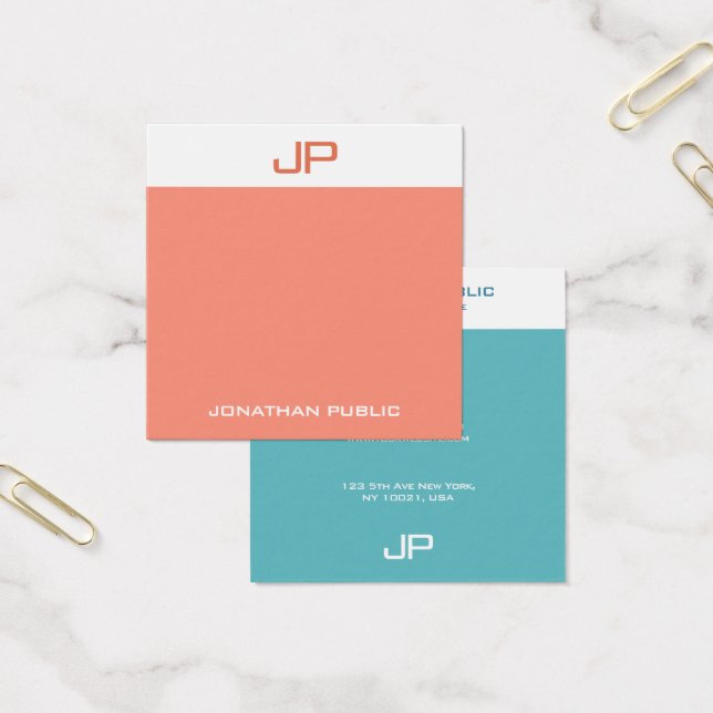 Modern Monogram Elegant Colors Trendy Template (Office)