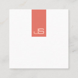 Modern Monogram Elegant Designed Template Square Business Card