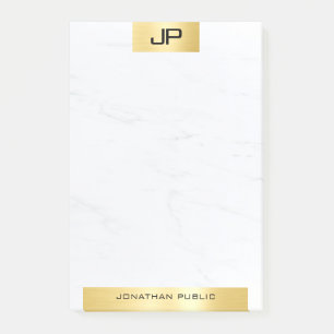 Modern Monogram Elegant Gold Marble Template Post-it Notes