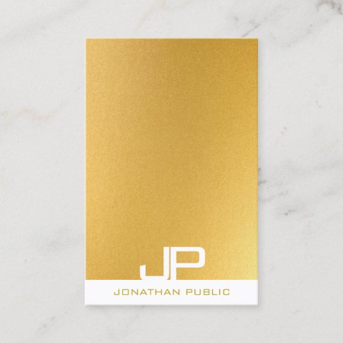 Modern Monogram Elegant Gold Professional Template Business Card