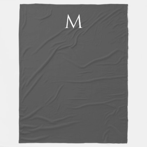 Modern Monogram Elegant Personalized Template Fleece Blanket