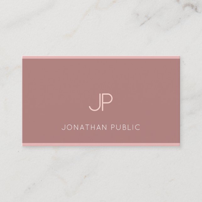 Modern Monogram Elegant Professional Simple Luxury Business Card (Front)