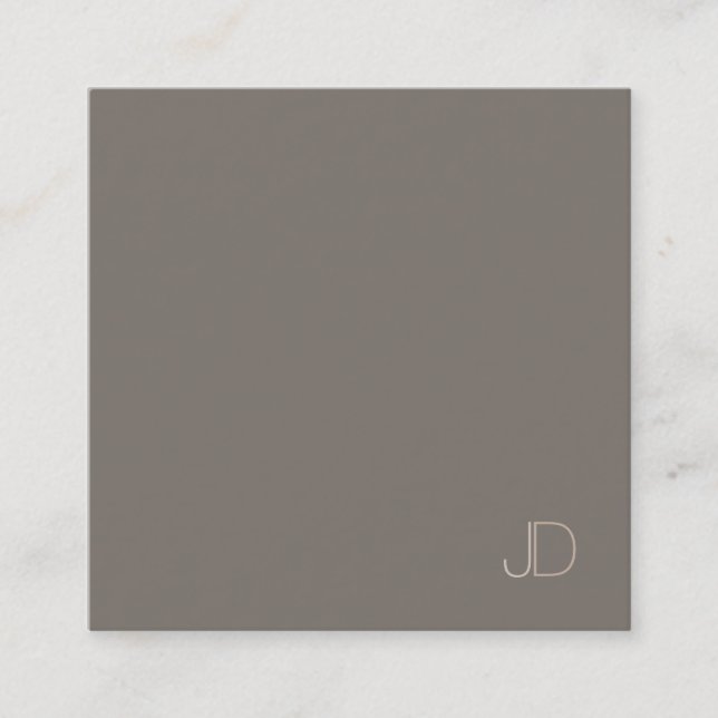 Modern Monogram Elegant Professional Template Square Business Card (Front)