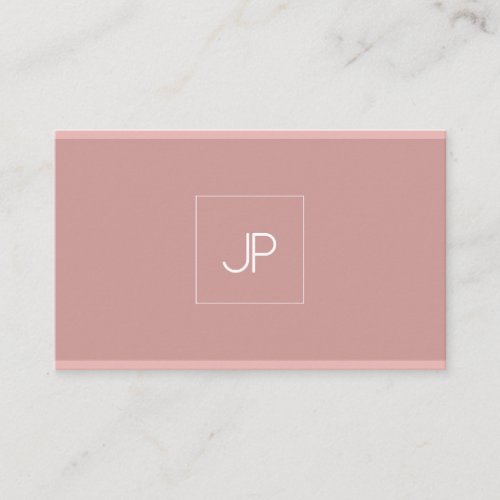 Modern Monogram Elegant Simple Plain Professional Business Card